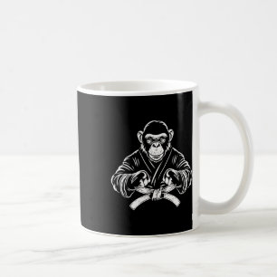 Karate Monkey Drawing Kickboxing Jiu-jitsu Mma Mar Coffee Mug