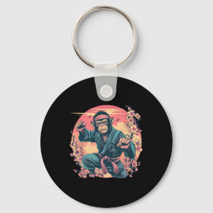 Karate Monkey Sakura Jiu-jitsu Mma Martial Arts Ki Keychain
