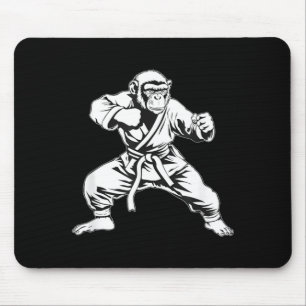 Karate Monkey Taekwondo Kickboxing Mma Judo Monkey Mouse Pad