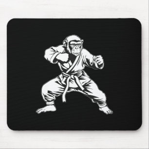 Karate Monkey Taekwondo Kickboxing Mma Judo Monkey Mouse Pad
