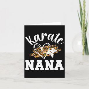 Karate Nana Leopard Karate Nana Grandma 1 Card