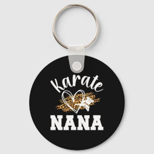 Karate Nana Leopard Karate Nana Grandma 1 Keychain