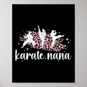 Karate Nana Leopard Karate Nana Grandma  Poster