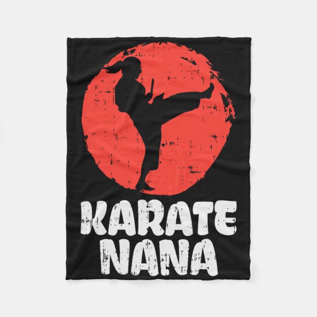 Karate Nana Ponytail Kick Japanese Martial Arts Gr Fleece Blanket (Front)