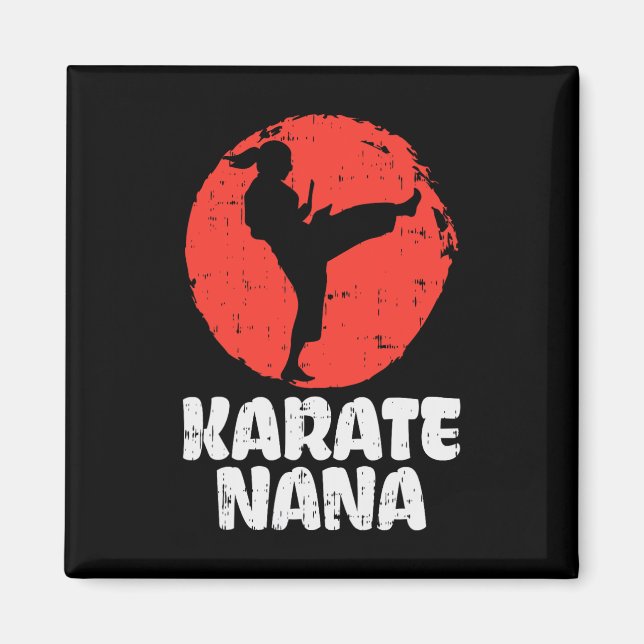 Karate Nana Ponytail Kick Japanese Martial Arts Gr Magnet (Front)