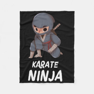 Karate Ninja Boy Funny Martial Arts Sports  Fleece Blanket