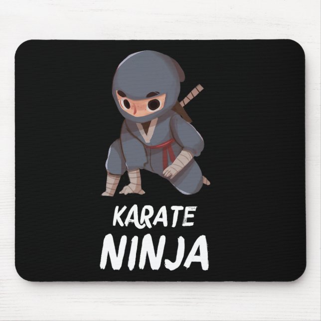 Karate Ninja Boy Funny Martial Arts Sports  Mouse Pad (Front)