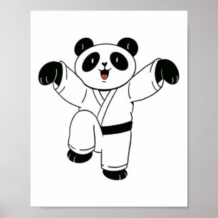 Karate Panda Crane Kick Poster