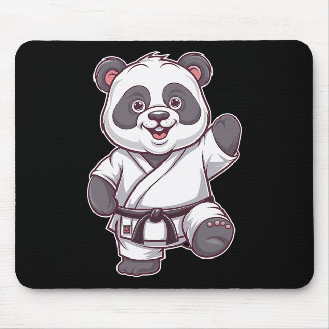 Karate Panda Martial Arts Panda For A Panda Fans  Mouse Pad (Front)