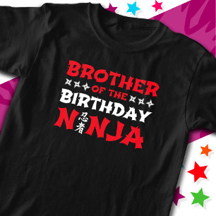 Karate Party Kids Brother of the Birthday Ninja T-Shirt