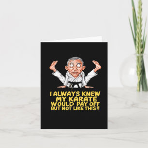 Karate Pay Off Funny Martial Arts Cartoon Art  Card