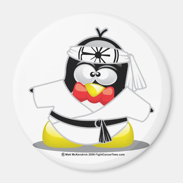 Karate Penguin Magnet (Front)