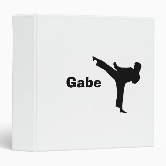 "Karate" Personalized 3-Ring Binder (Front/Spine)