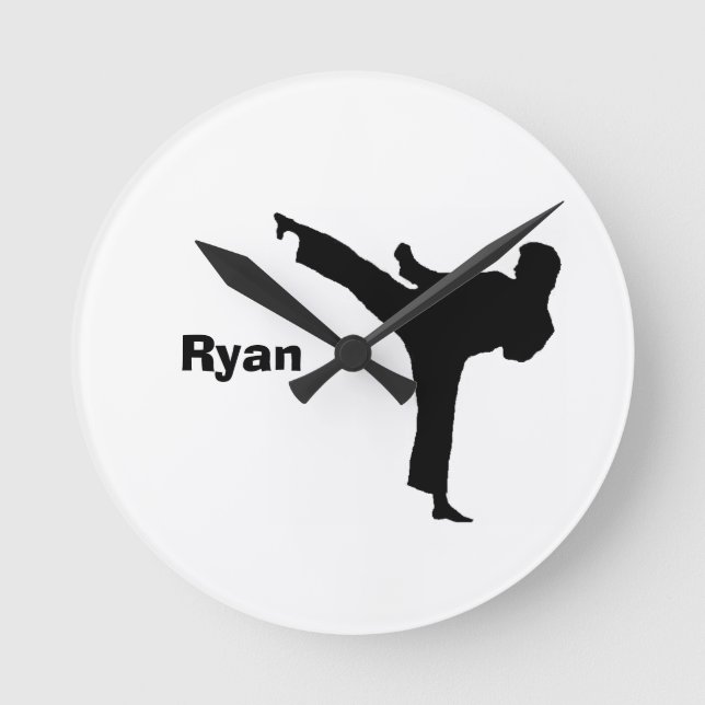 Karate Personalized Clock (Front)