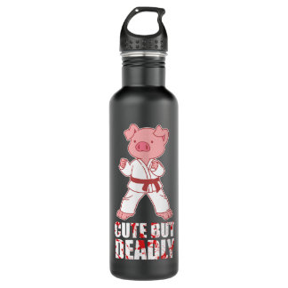 Karate Pig Taekwondo Martial Arts Hog Animal  710 Ml Water Bottle