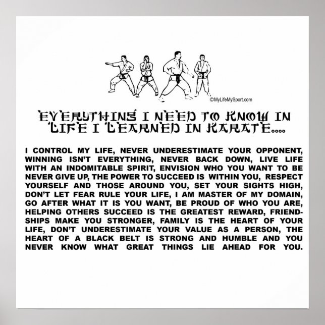 KARATE POSTER (Front)