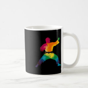 Karate Practitioner Colourful Tie-dye Martial Arts Coffee Mug