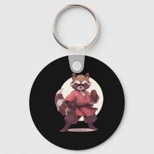 Karate Raccoon Anime Racoon Martial Arts T Martial Keychain