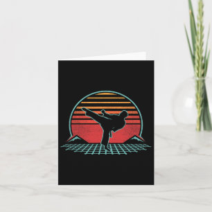 Karate Retro 80s Style Card