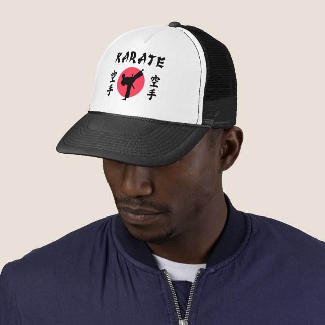 Karate Rising Sun T-Shirt Trucker Hat (In Situ)