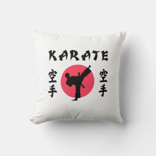 Karate Rising Sun  Throw Pillow