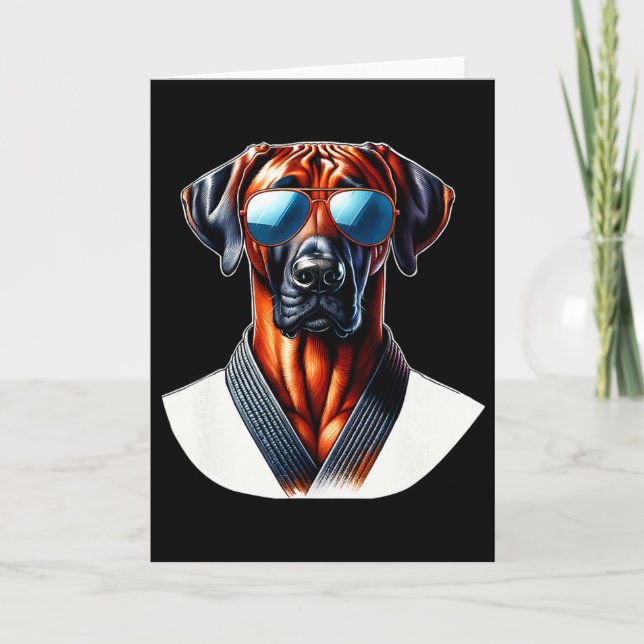 Karate Rodesian Ridgeck Cool Vibes  Card (Front)