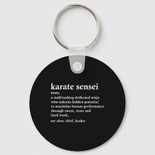 Karate Sensei Definition Funny Martial Arts Instru Keychain