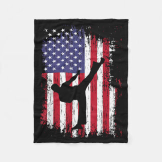 Karate Shirt - Funny Taekwondo Fleece Blanket