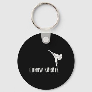 Karate Shirt I Know Karate Cool Martial Arts Gift Keychain