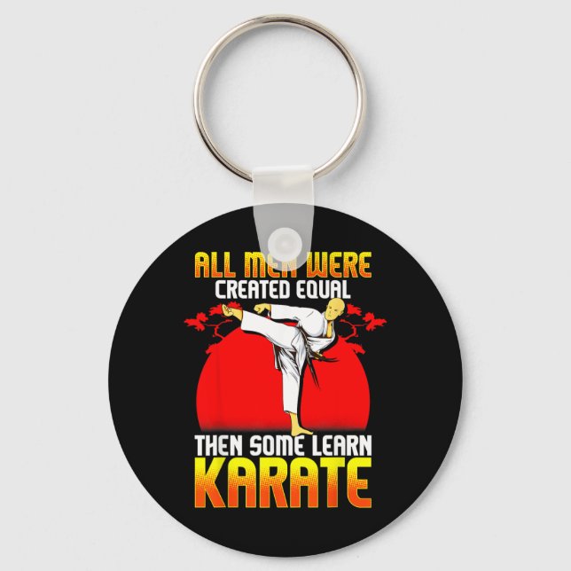 Karate Shirts For Men Karate Funny Gift Keychain (Front)