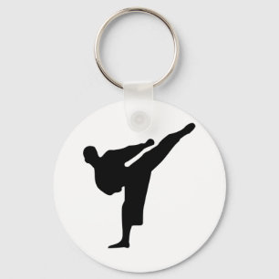 Karate Silhouette Keychain