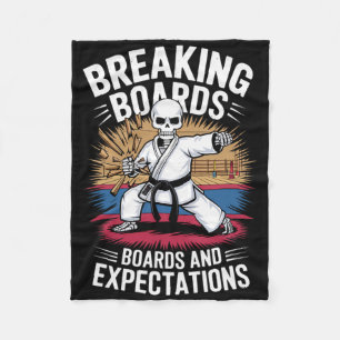 Karate Skeleton – Breaking Boards And Expectations Fleece Blanket