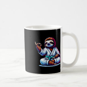 Karate Sloth Embracing Calm Serenity  Coffee Mug