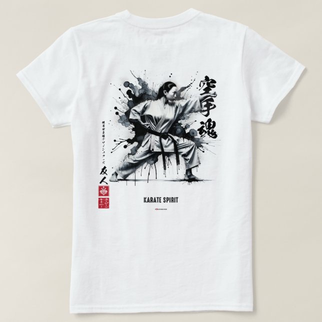 Karate Spirit InkAlcohol Karateka Female T-Shirt (Design Back)