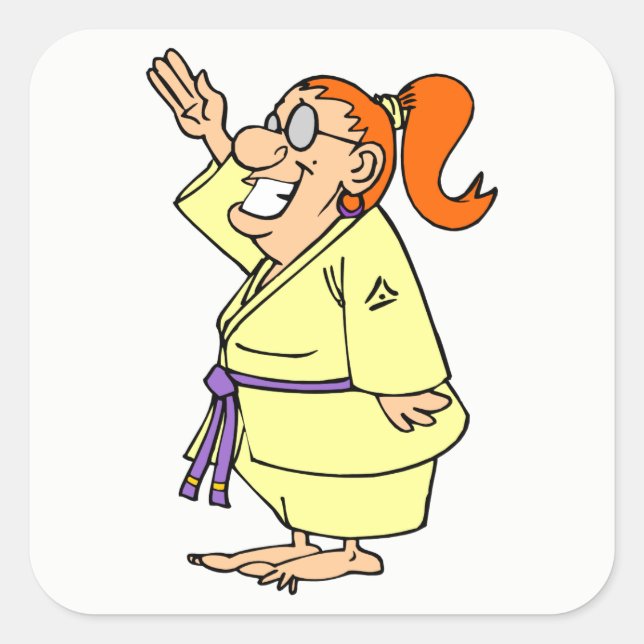Karate Square Sticker (Front)