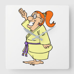 Karate Square Wall Clock