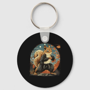 Karate Squirrel Kickboxing Judo Taekwondo MMA Keychain