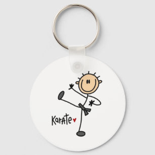 Karate Stick Figure Keychain