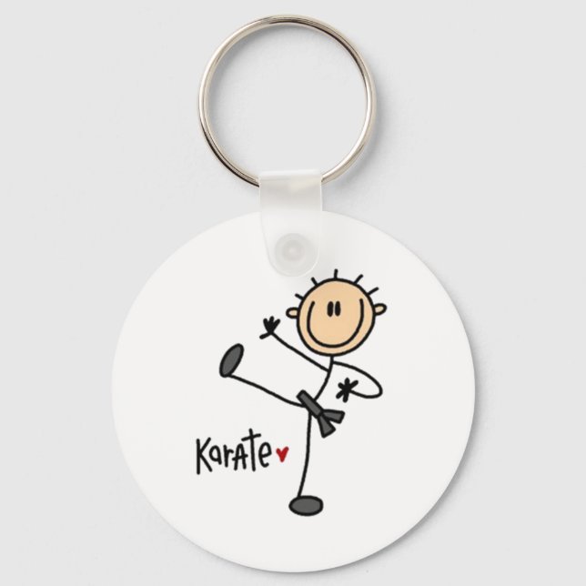 Karate Stick Figure Keychain (Front)