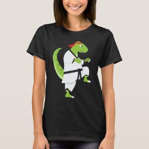 Karate T Rex Cool Cute Dinosaur Fighter Halloween  T-Shirt