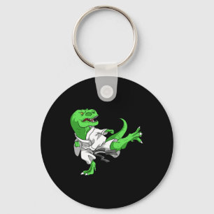 Karate T-rex Dino Student Dinosaur Teacher Karatek Keychain