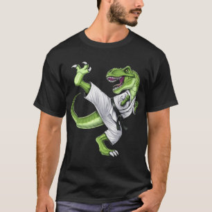 Karate T-Rex Dinosaur T-Shirt