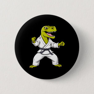 Karate T-rex Martial Arts Taekwondo Kickboxing For 2 Inch Round Button