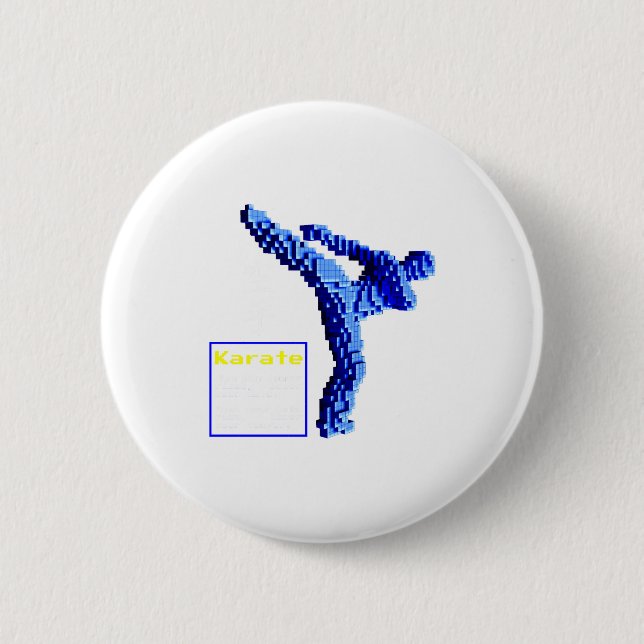 Karate T Shirt_1  2 Inch Round Button (Front)