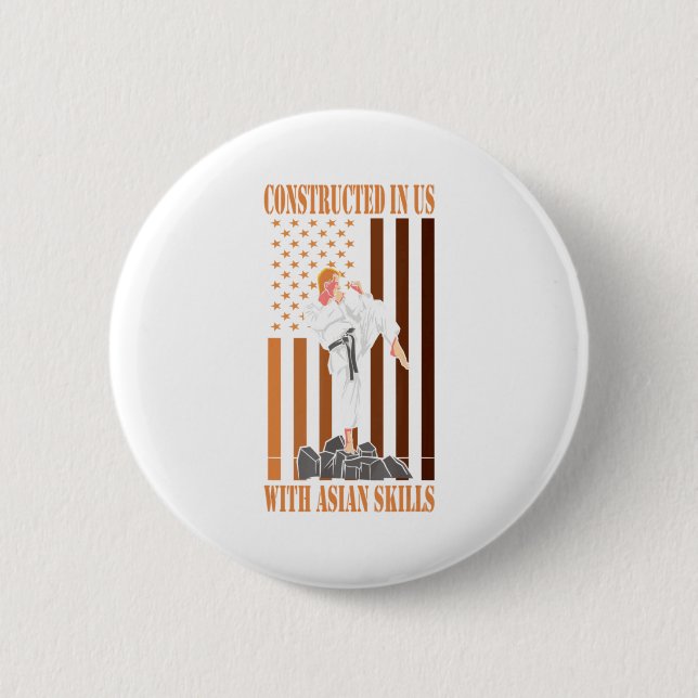 Karate T Shirt_2  2 Inch Round Button (Front)