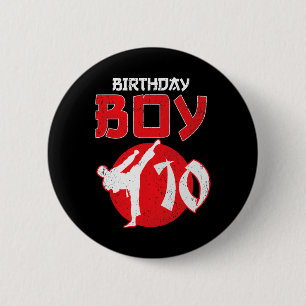 Karate Taekwondo 10 Years Old Birthday Martial Art 2 Inch Round Button
