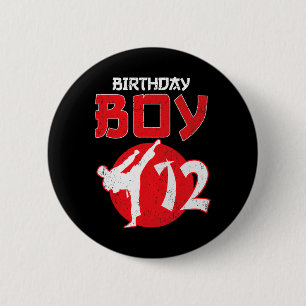 Karate Taekwondo 12 Years Old Birthday Martial Art 2 Inch Round Button