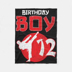Karate Taekwondo 12 Years Old Birthday Martial Art Fleece Blanket