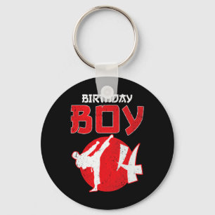 Karate Taekwondo 4 Years Old Birthday Martial Arts Keychain