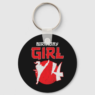 Karate Taekwondo 4 Years Old Birthday Martial Arts Keychain